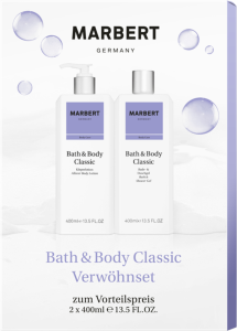 Marbert Bath & Body Classic Set = Bath & Shower Gel 400 ml + Allover Body Lotion 400 ml