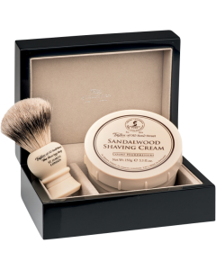 Taylor of Old Bond Street Gift Box = Sandalwood Shaving Cream + Shaving Brush