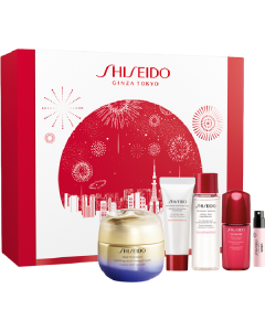 Shiseido Vital Perfection Holiday Kit = U&F Cream 50 ml + D.Prep.Cleanser 15 ml + D.Prep.Softener 30 ml + UPI Concentrate 10 ml + Ginza EdP 0,8 ml