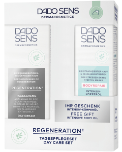 Dado Sens Regeneration E Tagespflege Set = Tagescreme 50 ml + Intensiv-Körperöl 15 ml
