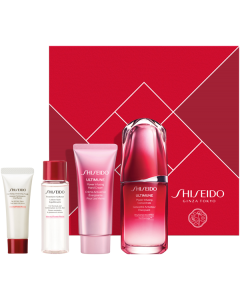 Shiseido Ultimune Holiday Set = Ultimune Power Inf. Concentrate 50 ml + Clarifying Cleans. Foam 15 ml + Treatment Softener 30 ml + Hand Cream 40 ml