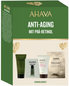 Ahava pRetinol Face Care Trial Kit = pRetinol Cream 15 ml + Serum SPL Sachet 2 ml + Osmoter Cocn.Rev.Eye Patch + Mineral Hand Cr.40 ml