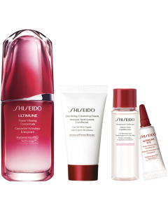 Shiseido Ultimune Holiday Kit = Power Inf.Concentr. 50ml + D.P.Clarif.Cleans.Foam 30ml + D.P.Treatm. Softener 30ml + Power Inf. Eye Conc. 3ml
