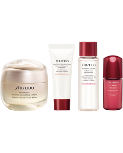 Shiseido Benefiance Holiday Kit = Wrinkle Smoothing Cr. 50ml + D.Prep Clari. Clean. Foam 15ml + D.Prep Tr. Softener 30 ml + Power Infu. Concentrate 10ml